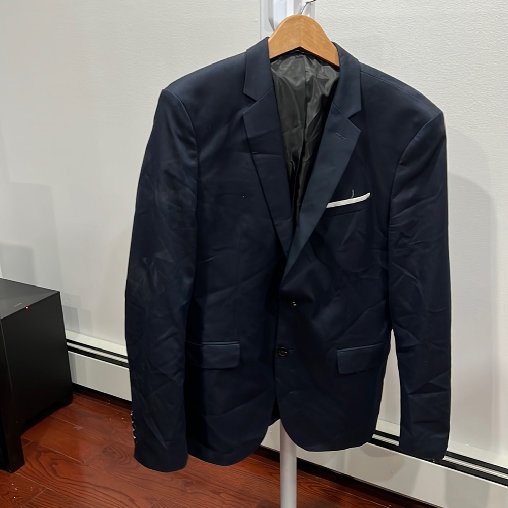 Zara men suit jacket, navy color!